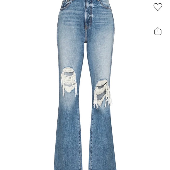 Distressed Blue Jeans